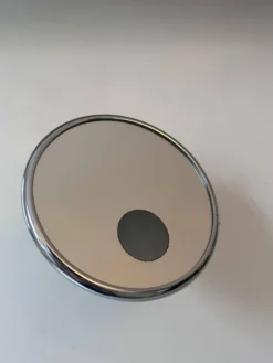 Miroir vintage orientable chromé, grossissant et éclairant, France 1970