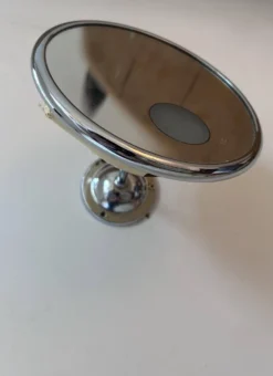Miroir vintage orientable chromé, grossissant et éclairant, France 1970