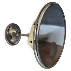 Miroir vintage orientable chromé, grossissant et éclairant, France 1970