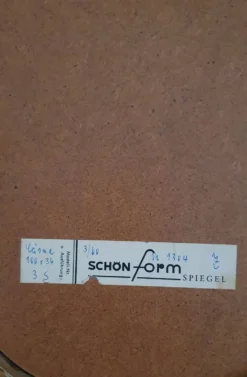 Miroir vintage ovoïde Schön - années 60