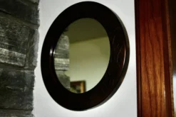 Miroir vintage rond en cuivre par marco fugeri 1960