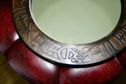 Miroir vintage rond en cuivre par marco fugeri 1960