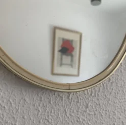 Miroir vintage 1960 rétroviseur asymétrique forme libre - 40 x 26 cm
