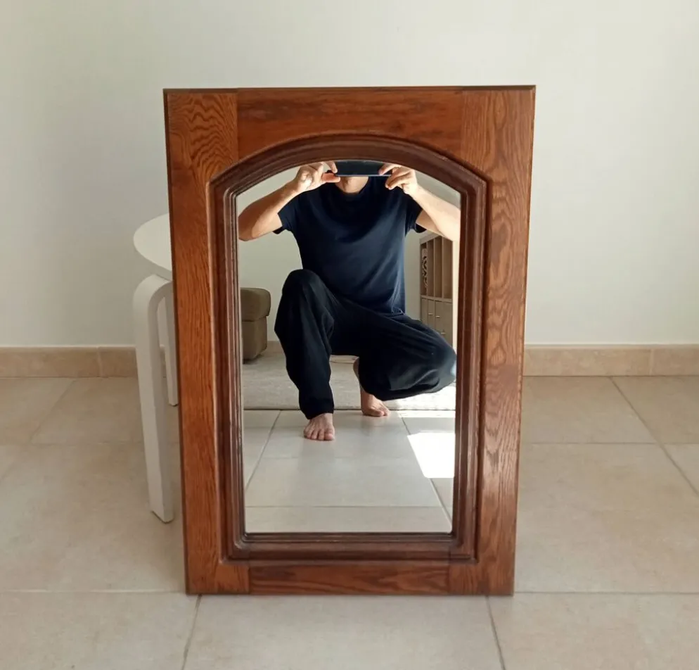Miroir vintage rustique années 70/80