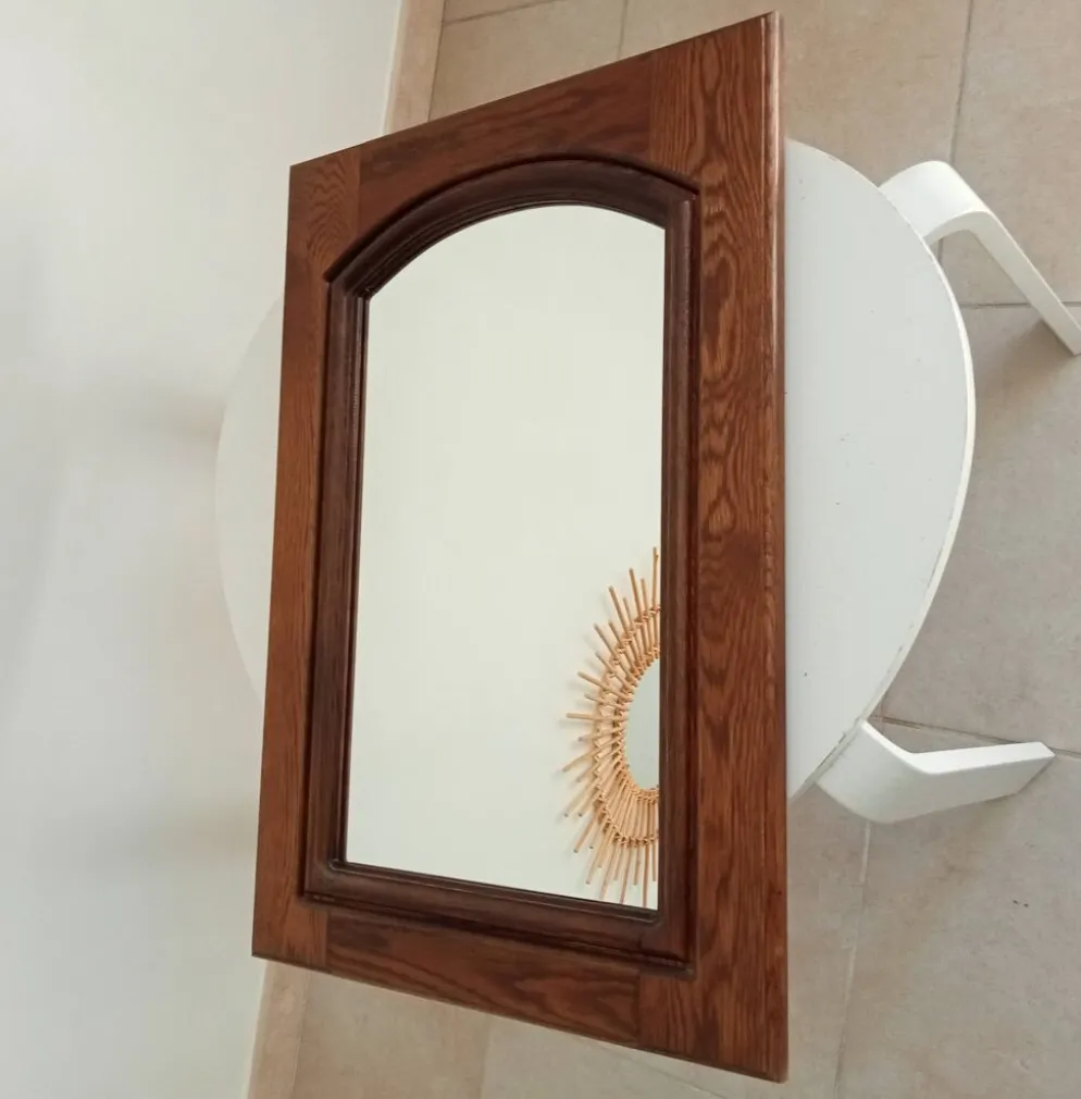 Miroir vintage rustique années 70/80