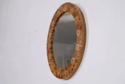 Miroir vintage scandinave en bois 1960