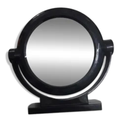 Miroir vintage space age rond pivotant noir style rétro années 70/80