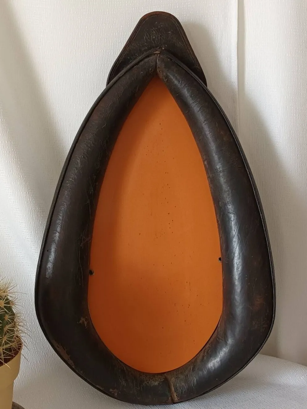 Miroir vintage sur collier de cheval