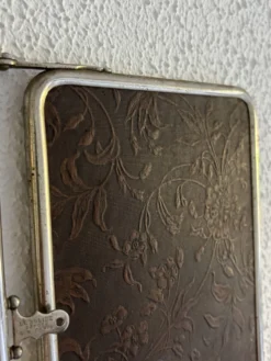 Miroir vintage 1900 triptyque barbier Le Solide Paris Art Nouveau - 21 x 50
