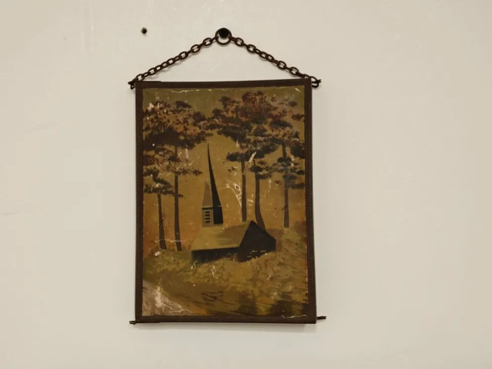 Miroir vintage 1920 triptyque de barbier