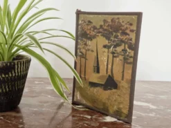 Miroir vintage 1920 triptyque de barbier