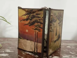Miroir vintage 1920 triptyque de barbier