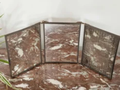 Miroir vintage 1920 triptyque de barbier