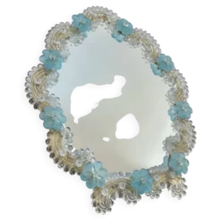 Miroir vénitien en verre de Murano, à poser ou à suspendre, 1950