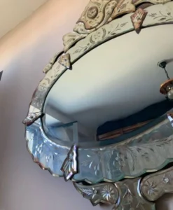 Miroir vénitien grande taille 112 cm de hauteur 93cm de largeur
