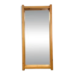 Miroir XL brutaliste pin massif style chalet