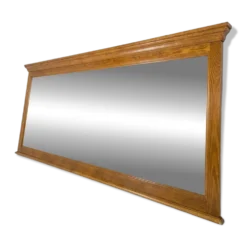 Miroir XXL biseauté en chêne, 210cm de L
