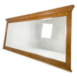 Miroir XXL biseauté en chêne, 210cm de L