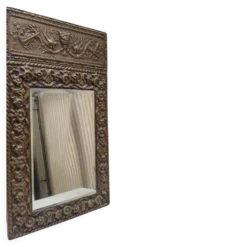 Mirroir Biseauté annees 30 en laiton repoussé