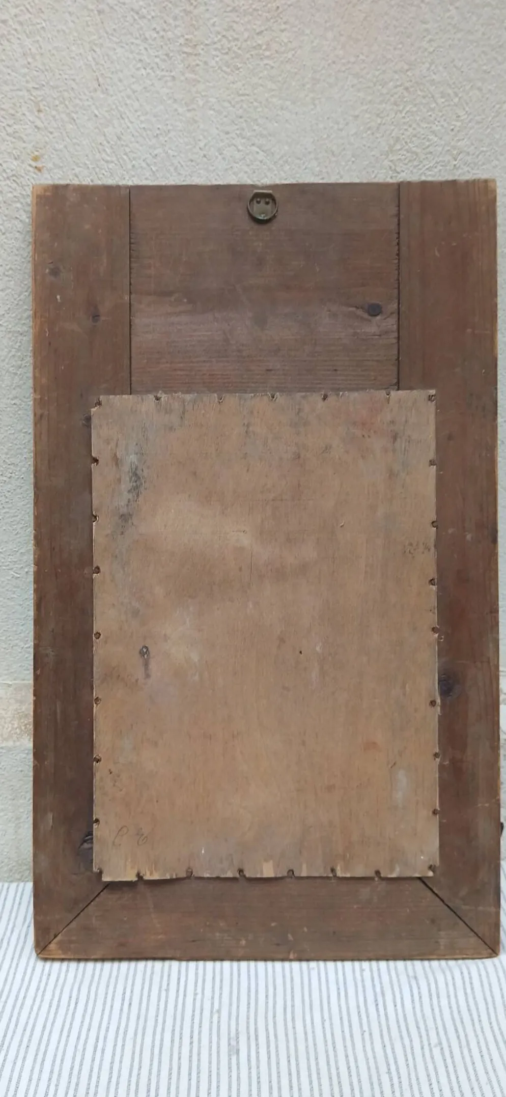 Mirroir Biseauté annees 30 en laiton repoussé