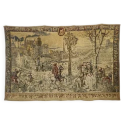 Mitelaltisch Wollteppich Gobelin „Jagden des Kaisers Maximilian" Belgien