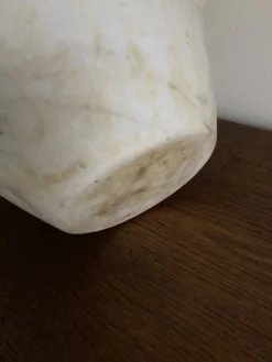 Mortier 19e néo classique en marbre blanc XXL