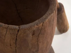Mortier et pilon anciens de style wabi-sabi (c.1920) #1
