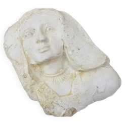 Moulage en platre visage vierge