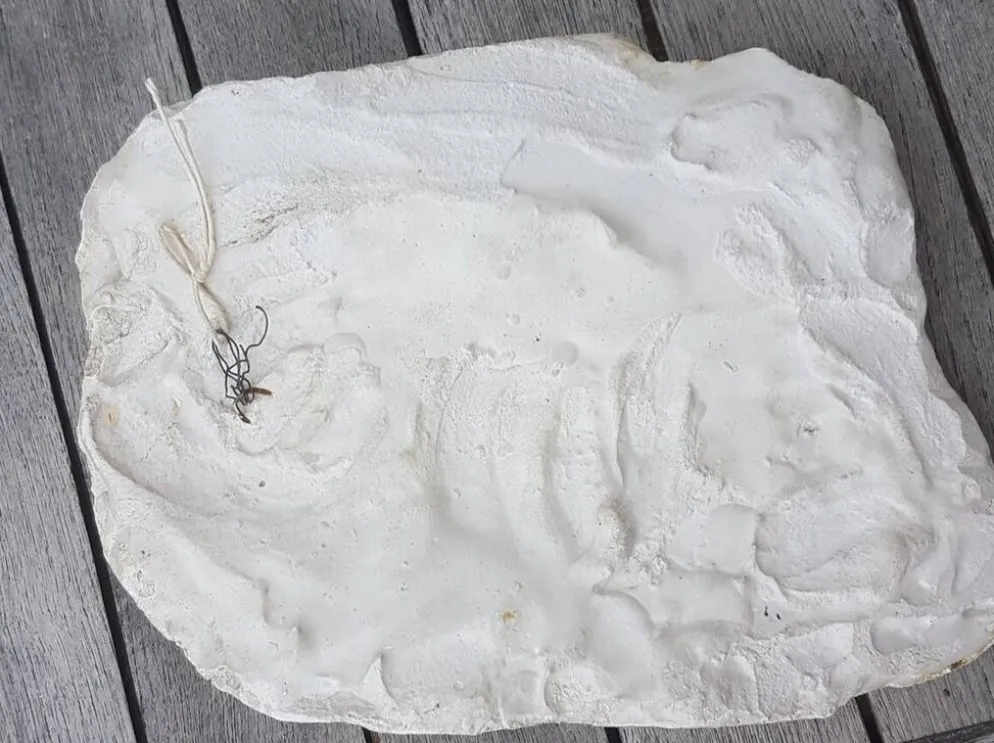 Moulage en platre visage vierge