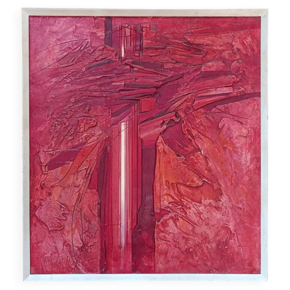 Mozart 1978, Jan Kristofori, peinture abstraite huile et plâtre