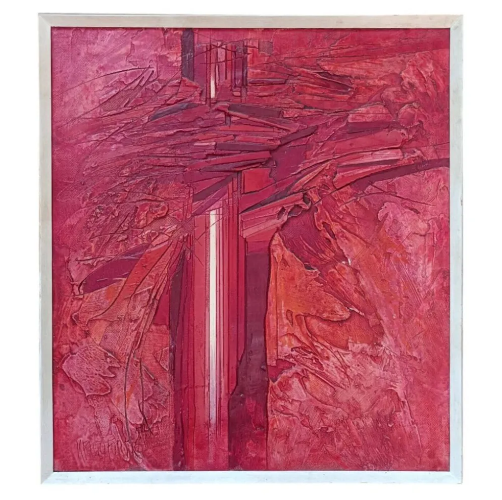 Mozart 1978, Jan Kristofori, peinture abstraite huile et plâtre