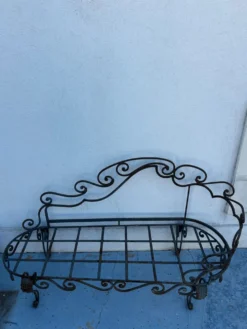 Méridienne de jardin en fer forgé
