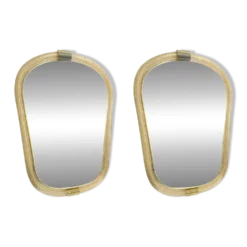 Murano Glass Wall Mirror with “Torciglione” Torchon Detailing, Barovier-Ins