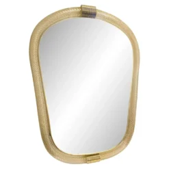 Murano Glass Wall Mirror with “Torciglione” Torchon Detailing, Barovier-Ins