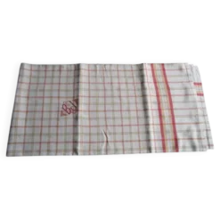 Nappe a carreaux ancienne monogrammée :165x165cm