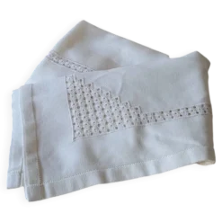 Nappe ancienne en coton blanc
