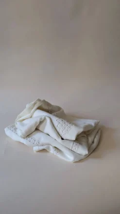 Nappe ancienne en coton blanc
