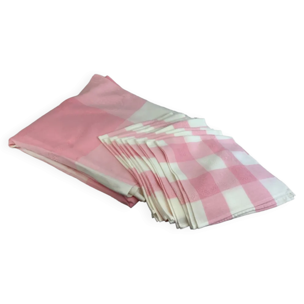 Nappe ancienne & 10 serviettes