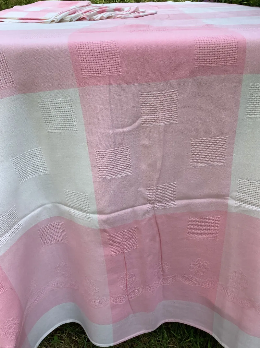 Nappe ancienne & 10 serviettes