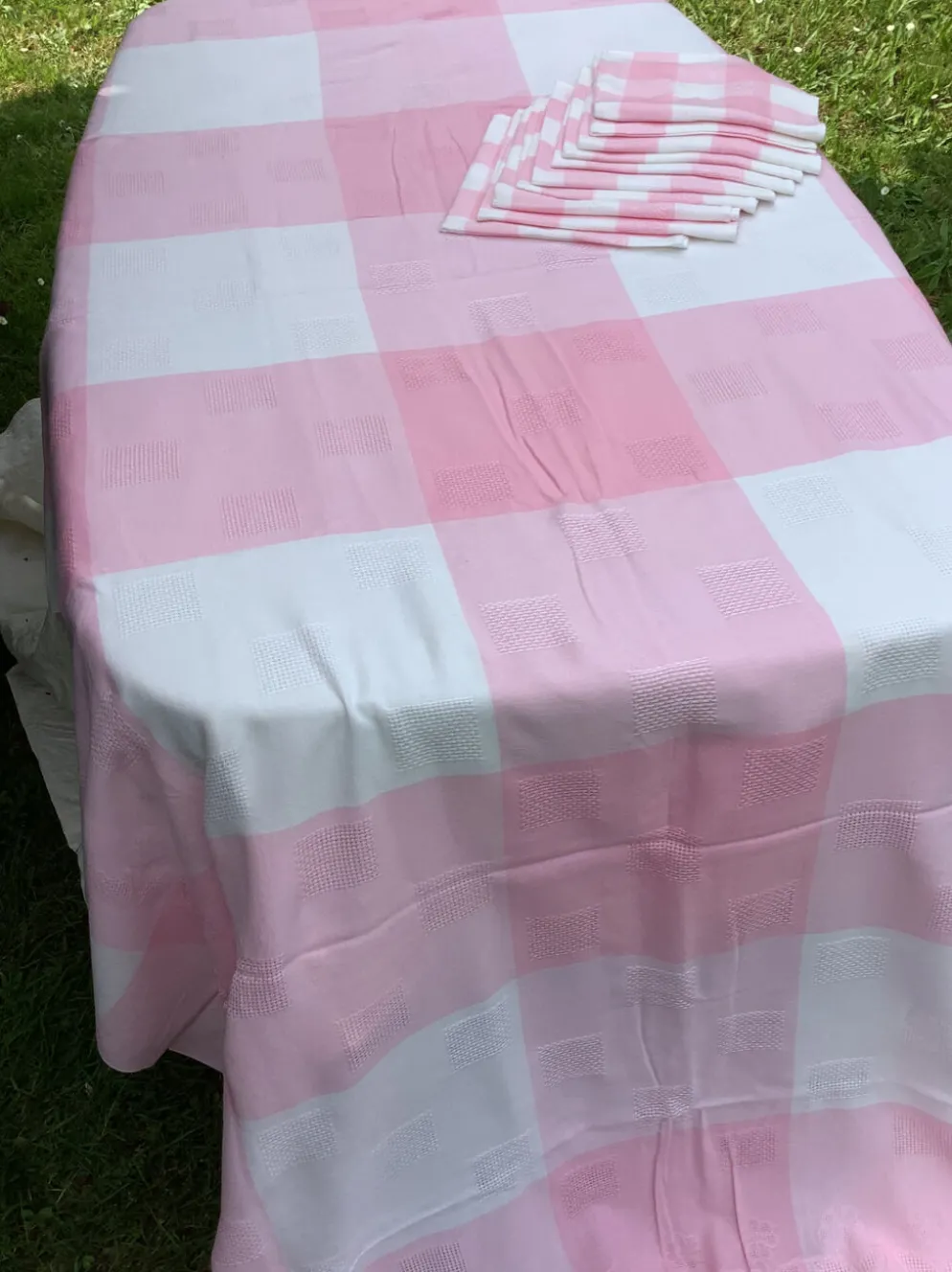 Nappe ancienne & 10 serviettes