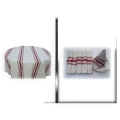 Nappe basque 2 m avec 6 serviettes