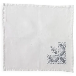 Nappe brodée avec 12 serviettes assorties