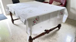 Nappe brodée + 12 Serviettes vintage