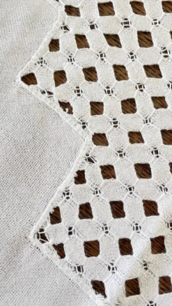Nappe brodée + 12 Serviettes vintage