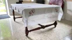 Nappe brodée + 12 Serviettes vintage
