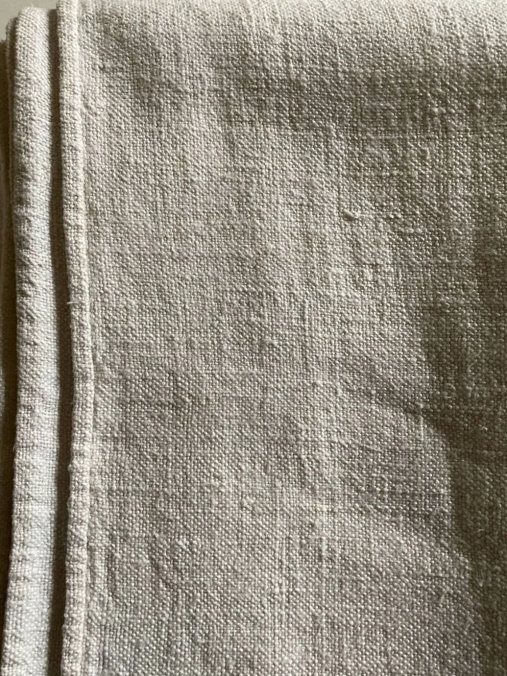 Nappe de ferme en grosse toile de lin rustique 225cm