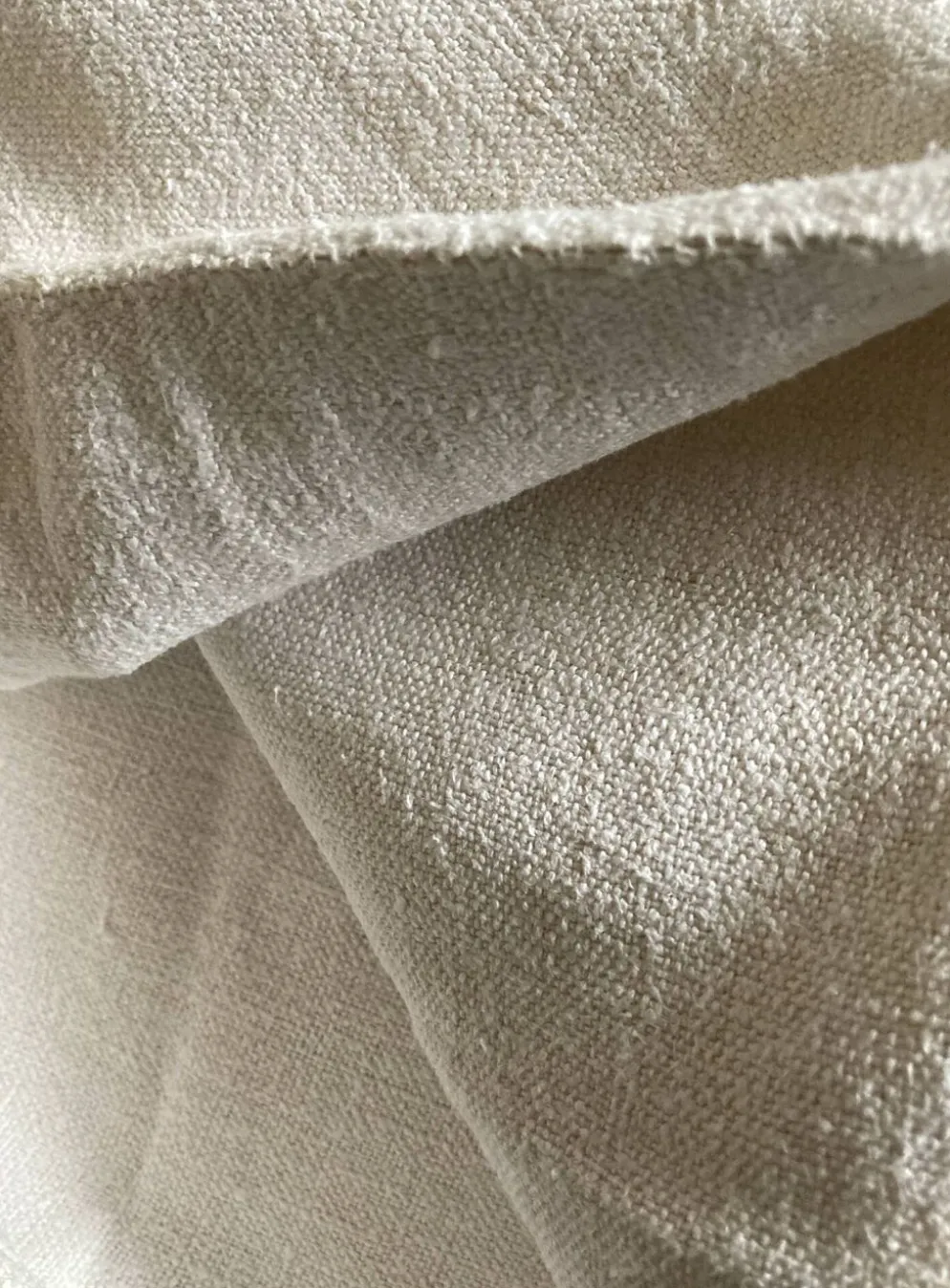 Nappe de ferme en grosse toile de lin rustique 225cm