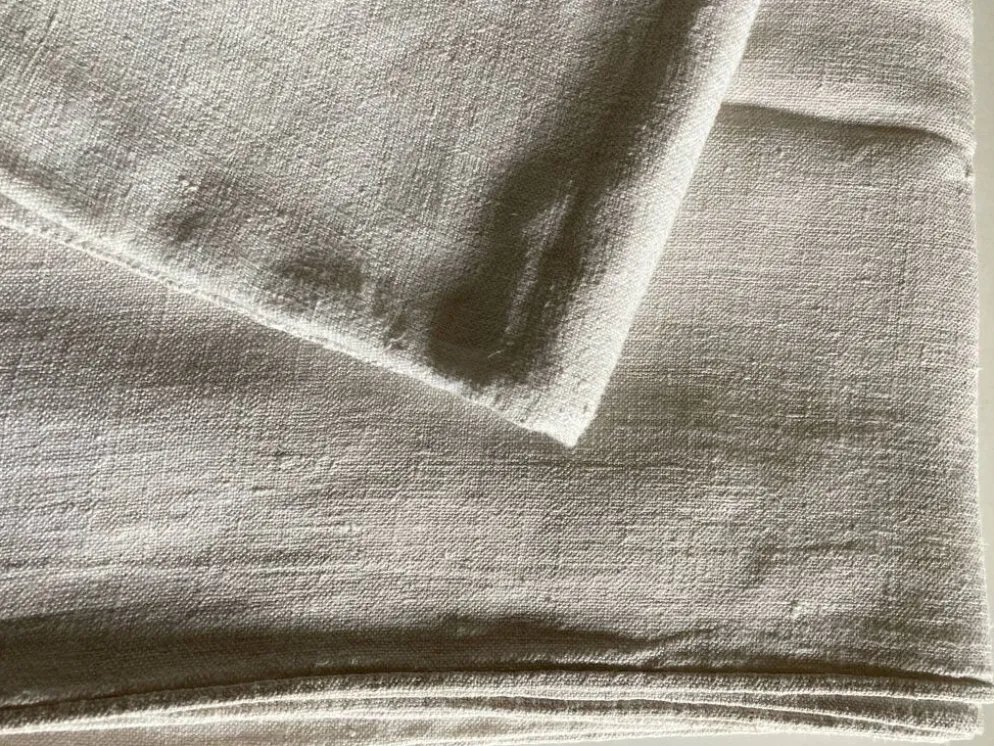 Nappe de ferme en grosse toile de lin rustique 225cm