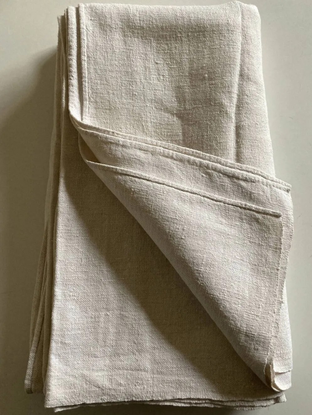 Nappe de ferme en grosse toile de lin rustique 225cm