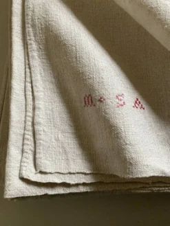 Nappe de ferme en grosse toile de lin rustique 225cm
